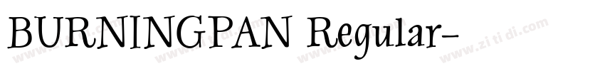 BURNINGPAN Regular字体转换